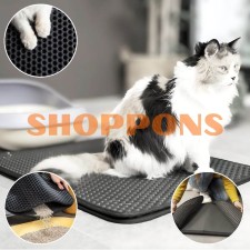 Tapis de litière anti-dispersion - Confort et hygiène pour chats - Facile à nettoyer