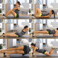 Barre de maintien pour abdominaux - Mise en situation avec quelques exercices au sol