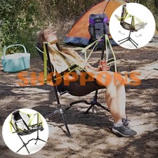 Chaise à bascule de camping pliable - Multipositions & Balancement