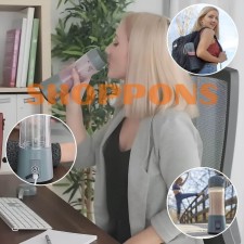 Blender Portable rechargeable via USB - Pratique pour vos smoothies (ou jus de fruits) au bureau, au sport ou en extérieur.