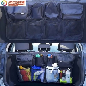 Organisateur pour tout type de coffre de voiture à grande capacité - Nombreux espaces de rangement.