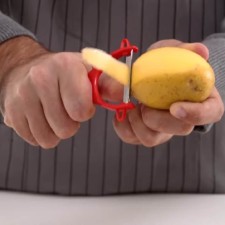 Set de 6 couteaux avec revêtement en céramique - Éplucheur à légumes avec lame acier