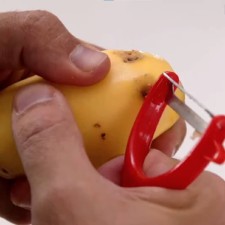 Set de 6 couteaux avec revêtement en céramique - Éplucheur à légumes - embouts à trou